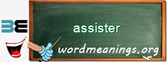 WordMeaning blackboard for assister